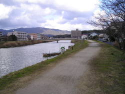 朝酌川　島根大学周辺