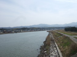 海沿いの道　中海干拓地①